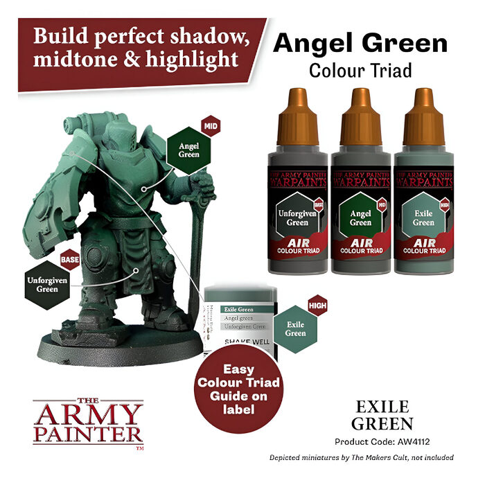 The Army Painter – Warpaints Air – Exile Green (6 Packs)