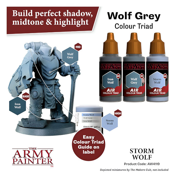 The Army Painter – Warpaints Air – Storm Wolf (6 Packs)