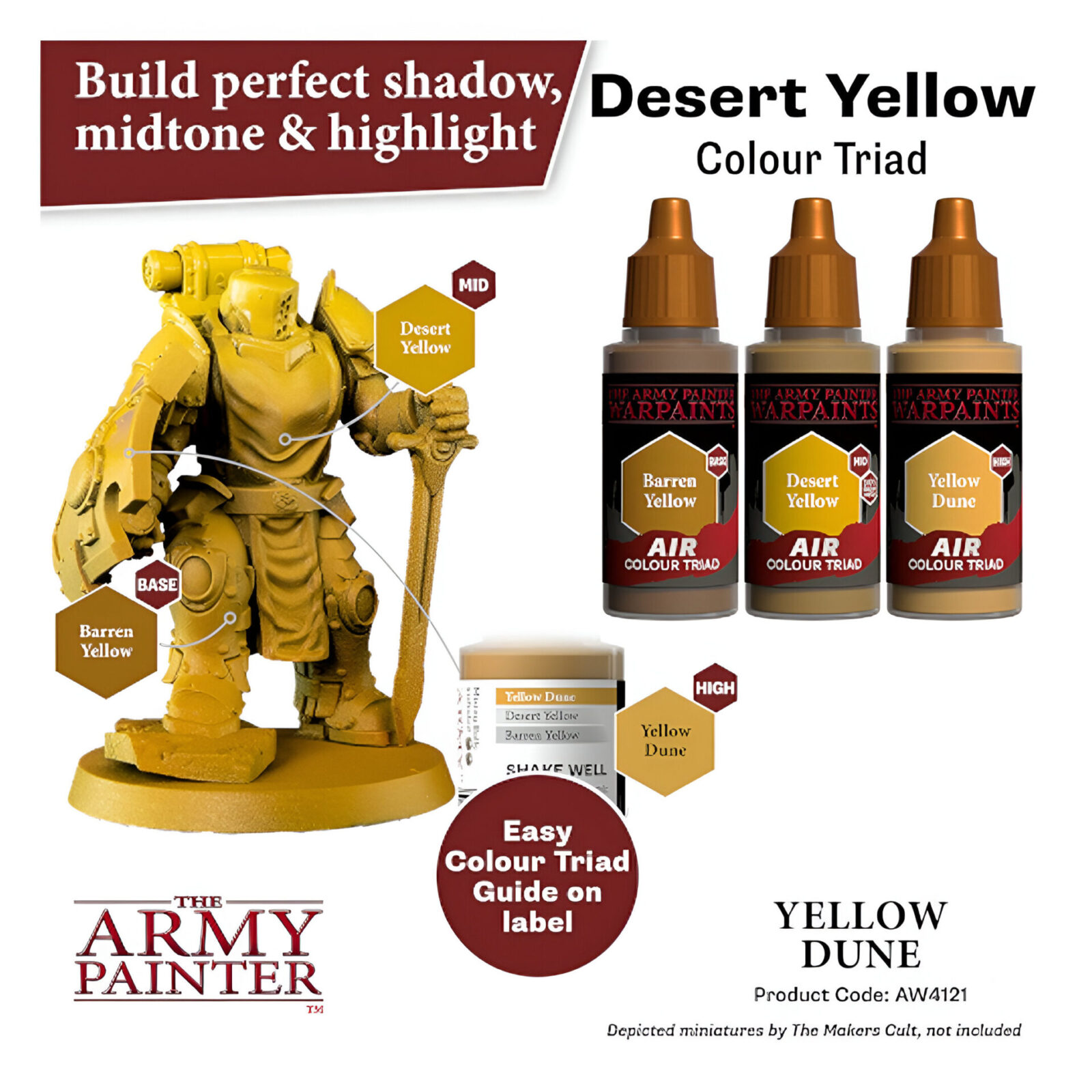 The Army Painter – Warpaints Air – Yellow Dune (6 Packs)