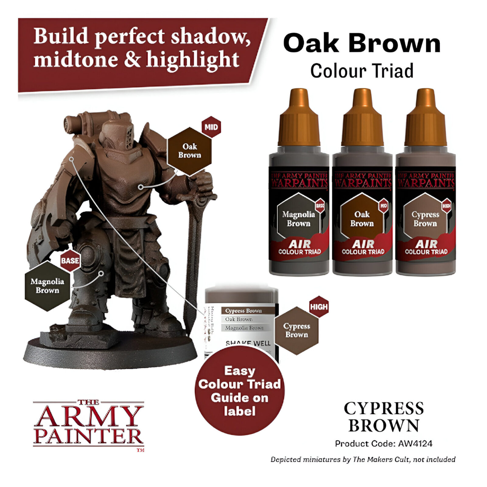 The Army Painter – Warpaints Air – Cypress Brown (6 Packs)