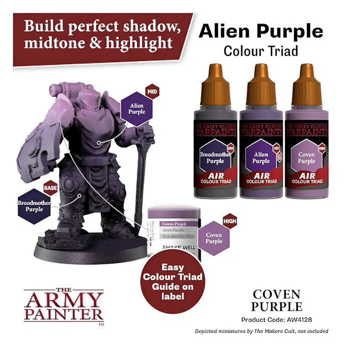 The Army Painter – Warpaints Air – Coven Purple (6 Packs)