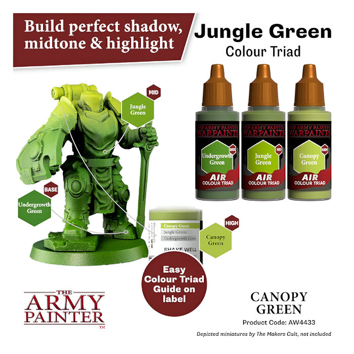 The Army Painter – Warpaints Air – Canopy Green (6 Packs)