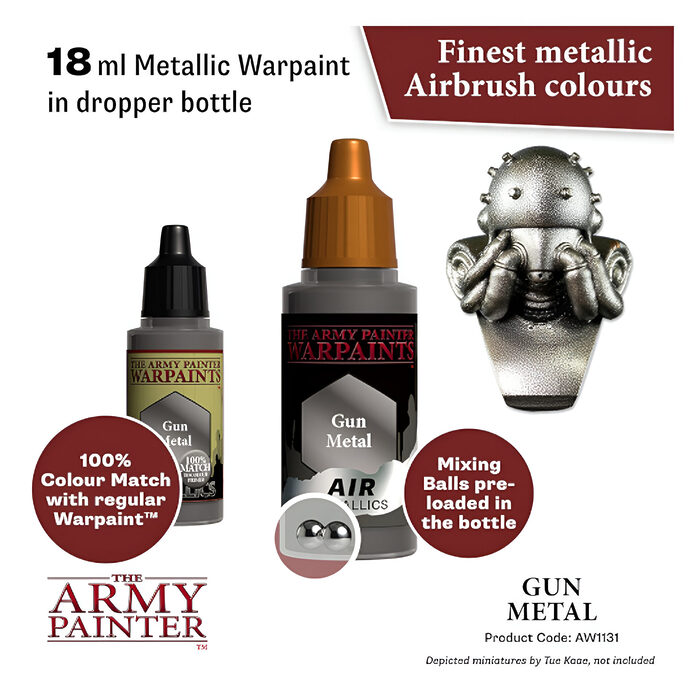 The Army Painter – Warpaints Air Metallics – Gun Metal (6 Packs)