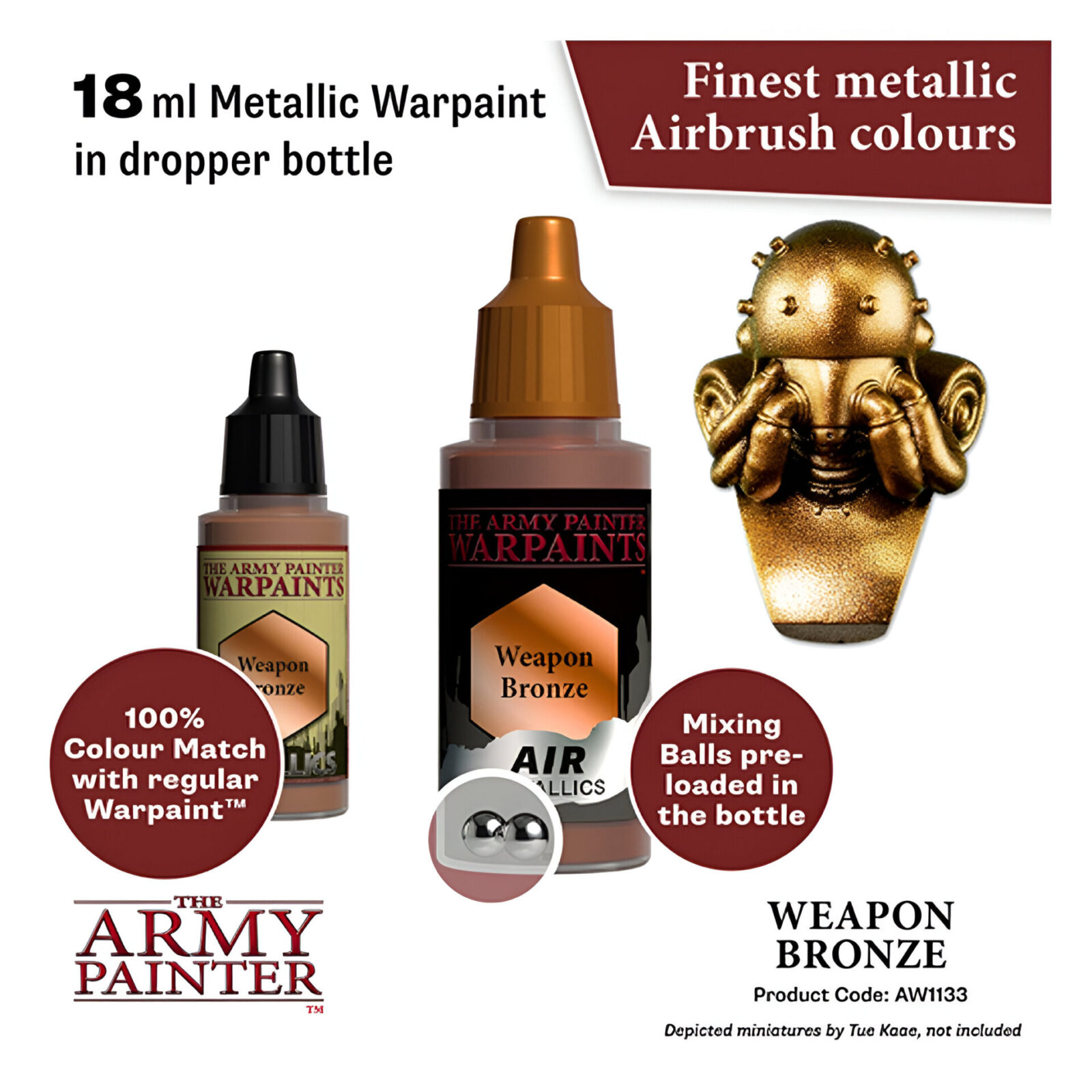 The Army Painter – Warpaints Air Metallics – Weapon Bronze (6 Packs)