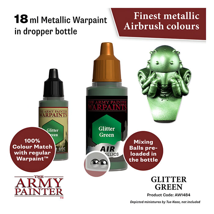 The Army Painter – Warpaints Air Metallics – Glitter Green (6 Packs)