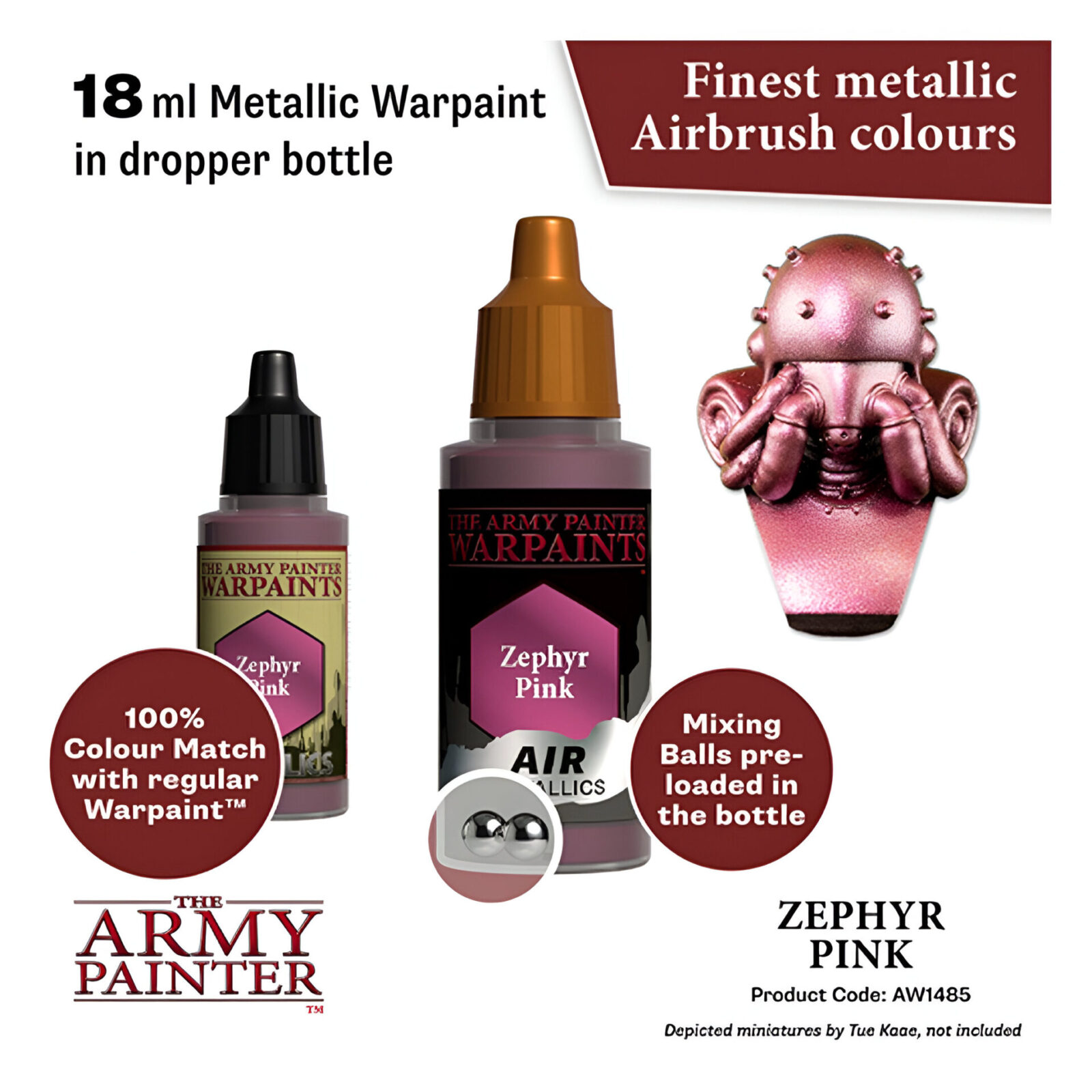 The Army Painter – Warpaints Air Metallics – Zephyr Pink (6 Packs)