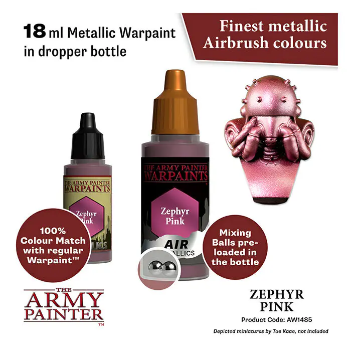 The Army Painter – Warpaints Air Metallics – Zephyr Pink (6 Packs) 4