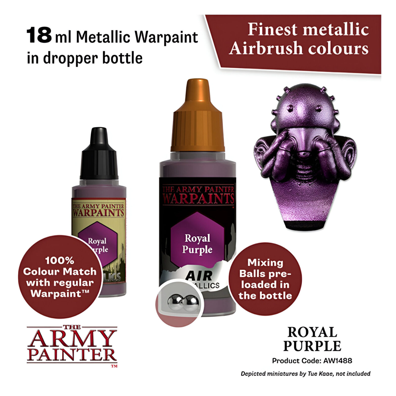 The Army Painter – Warpaints Air Metallics – Royal Purple (6 Packs)