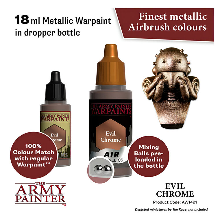 The Army Painter – Warpaints Air Metallics – Evil Chrome (6 Packs)