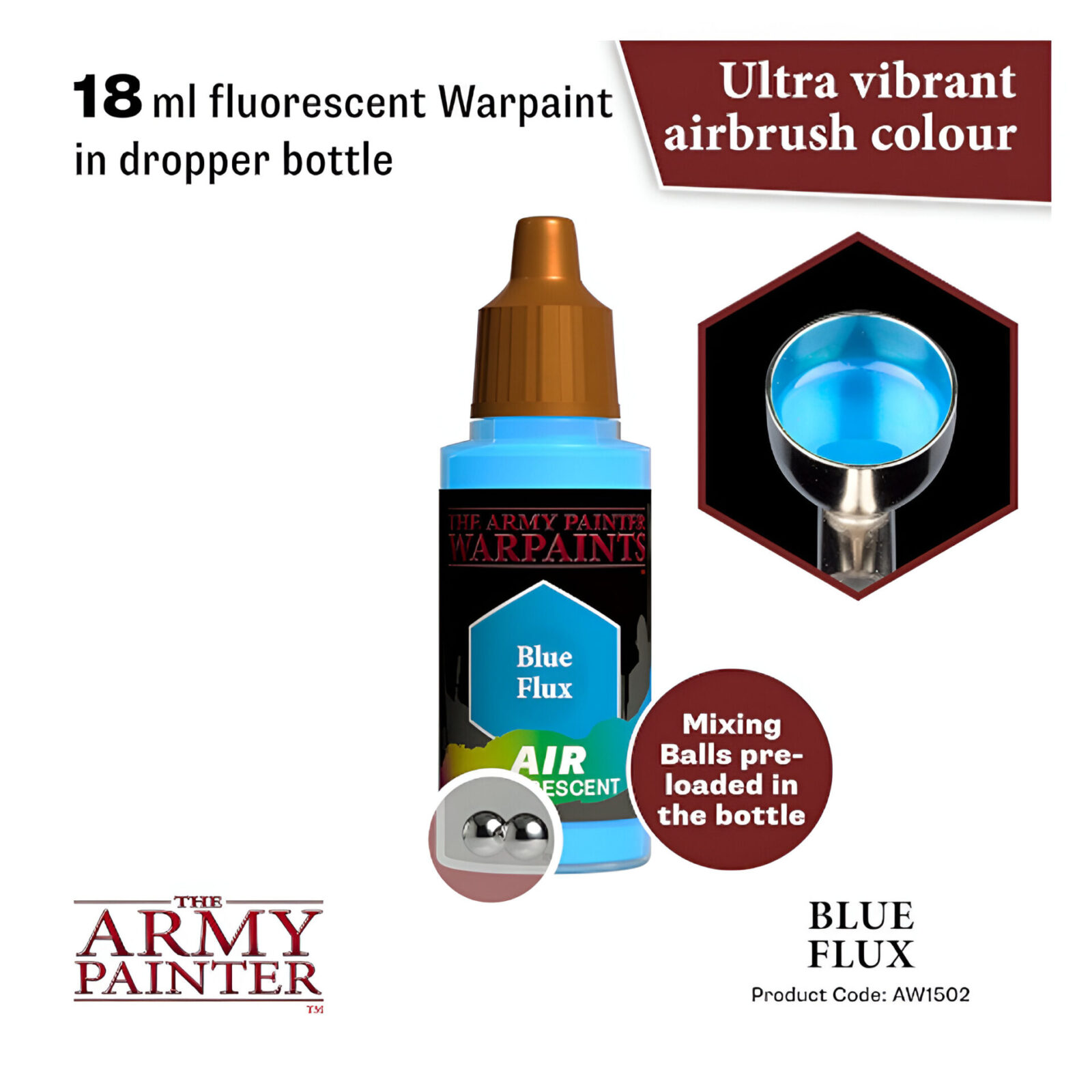 The Army Painter – Warpaints Air Fluorescent – Blue Flux (6 Packs)