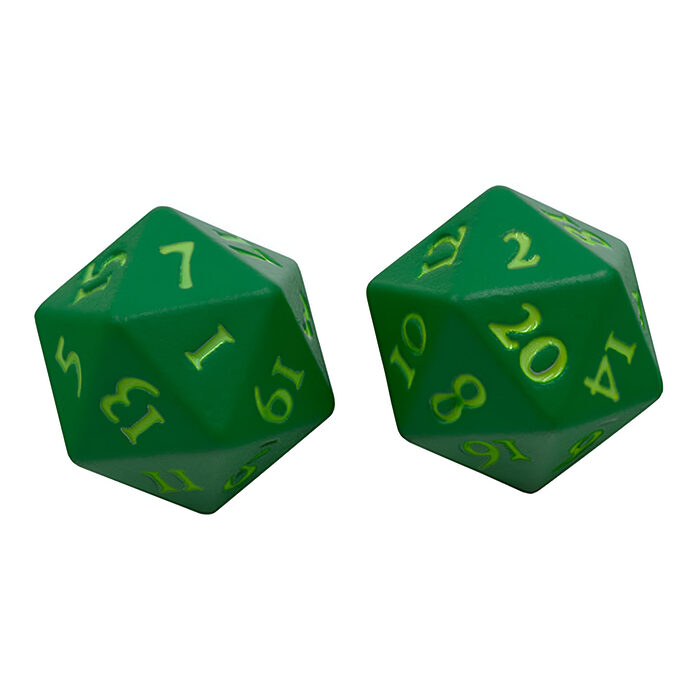 Ultra Pro – Vivid Heavy Metal D20 Dice Set 2 Pack – Green