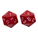 Ultra Pro – Vivid Heavy Metal D20 Dice Set 2 Pack – Red