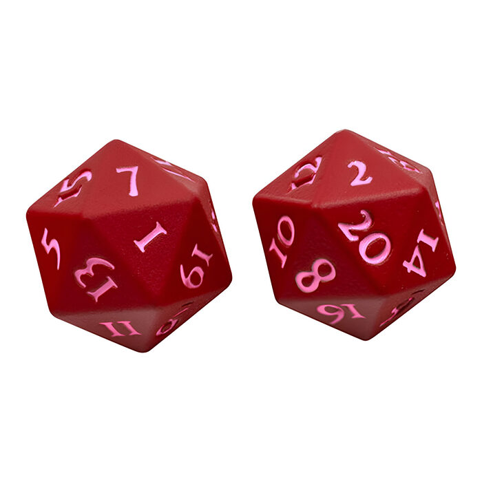 Ultra Pro – Vivid Heavy Metal D20 Dice Set 2 Pack – Red