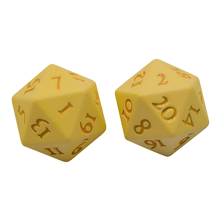 Ultra Pro – Vivid Heavy Metal D20 Dice Set 2 Pack – Yellow