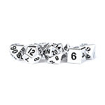 Fanroll – 16mm Metal Polyhedral Dice Set: Silver