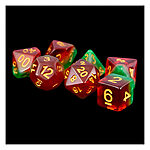 Fanroll – 16mm Resin Polyhedral Dice Set: Watermelon