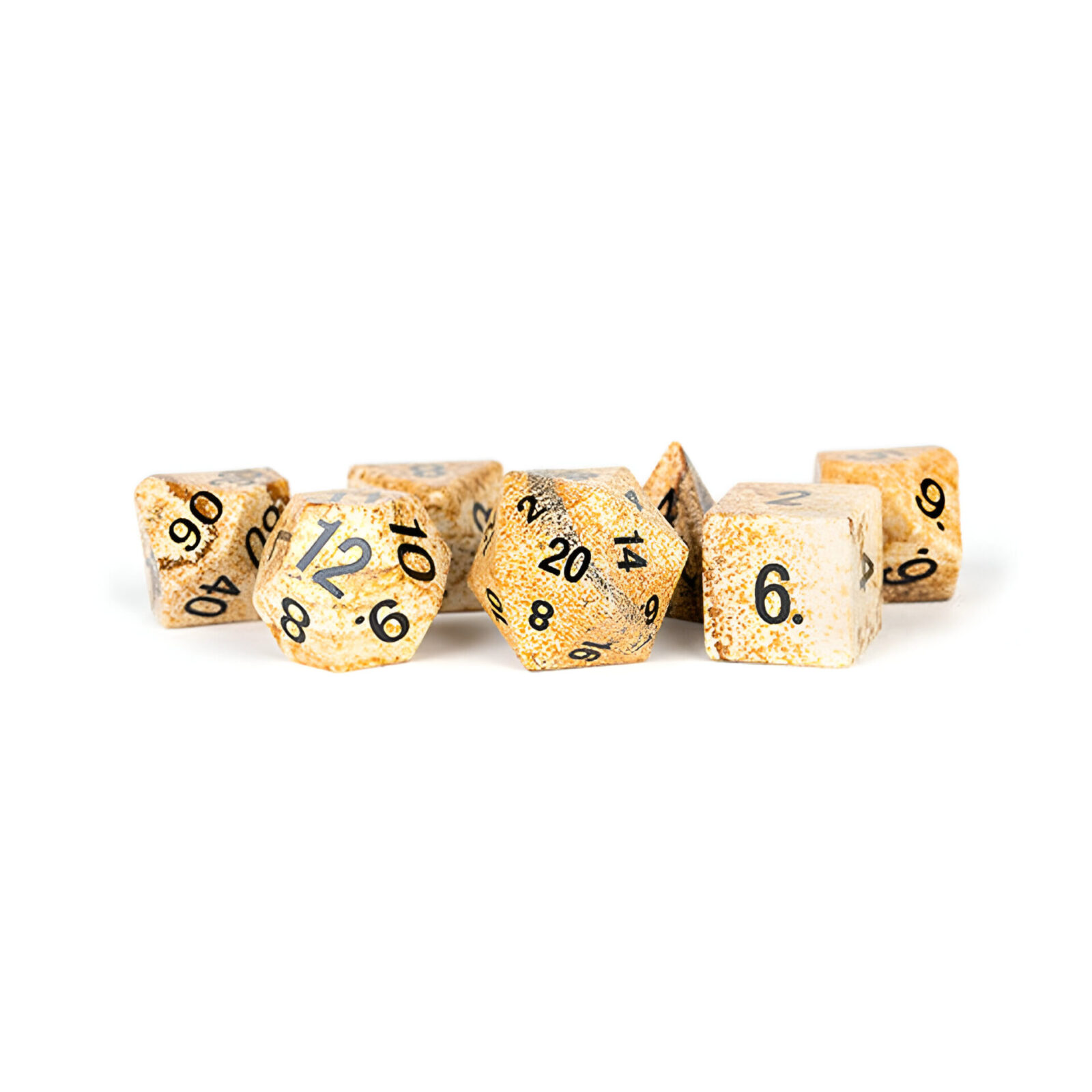 Fanroll – Mystic Mines Gemstone Stone Poly 16mm Dice Set – Picture Jasper