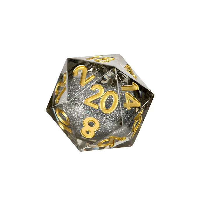Fanroll – Individual D20 Elixir Liquid Core Dice: Vanishing Oil 4