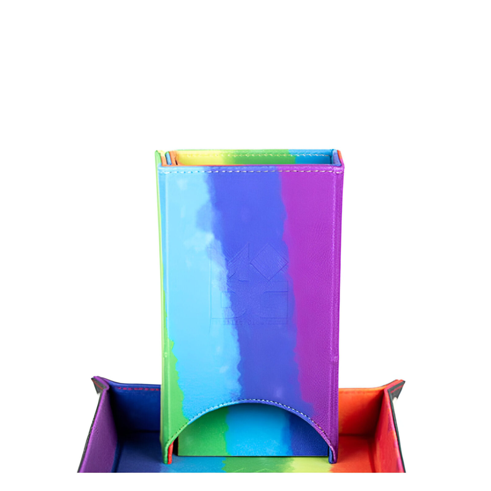 Fanroll – Fold Up Dice Tower – Watercolor Rainbow