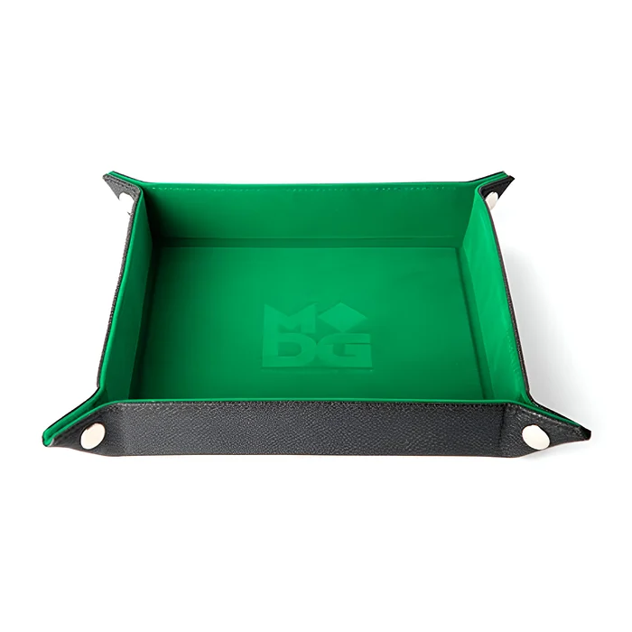 Fanroll – Fold Up Velvet Dice Tray w/ PU Leather Backing – Green 4