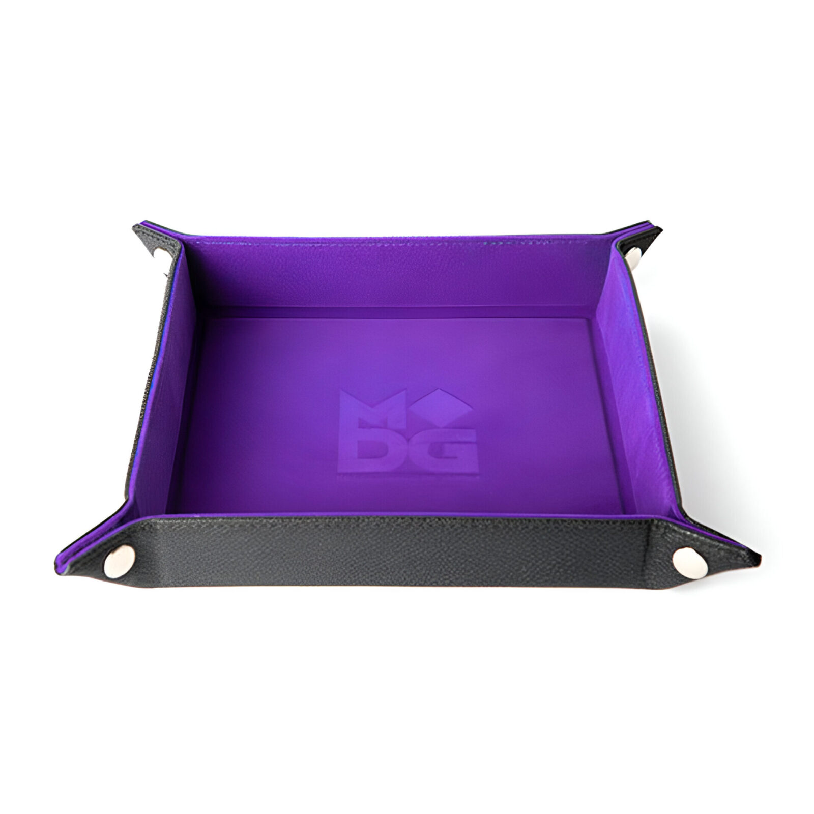 Fanroll – Fold Up Velvet Dice Tray w/ PU Leather Backing – Purple