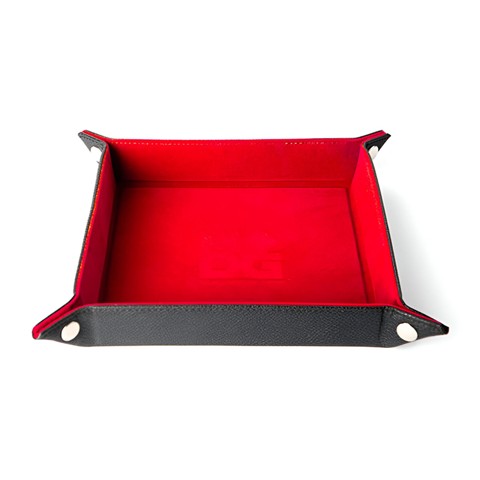 Fanroll – Fold Up Velvet Dice Tray w/ PU Leather Backing – Red