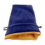 Fanroll – Small Velvet Dice Bag – Blue w/ Gold Satin