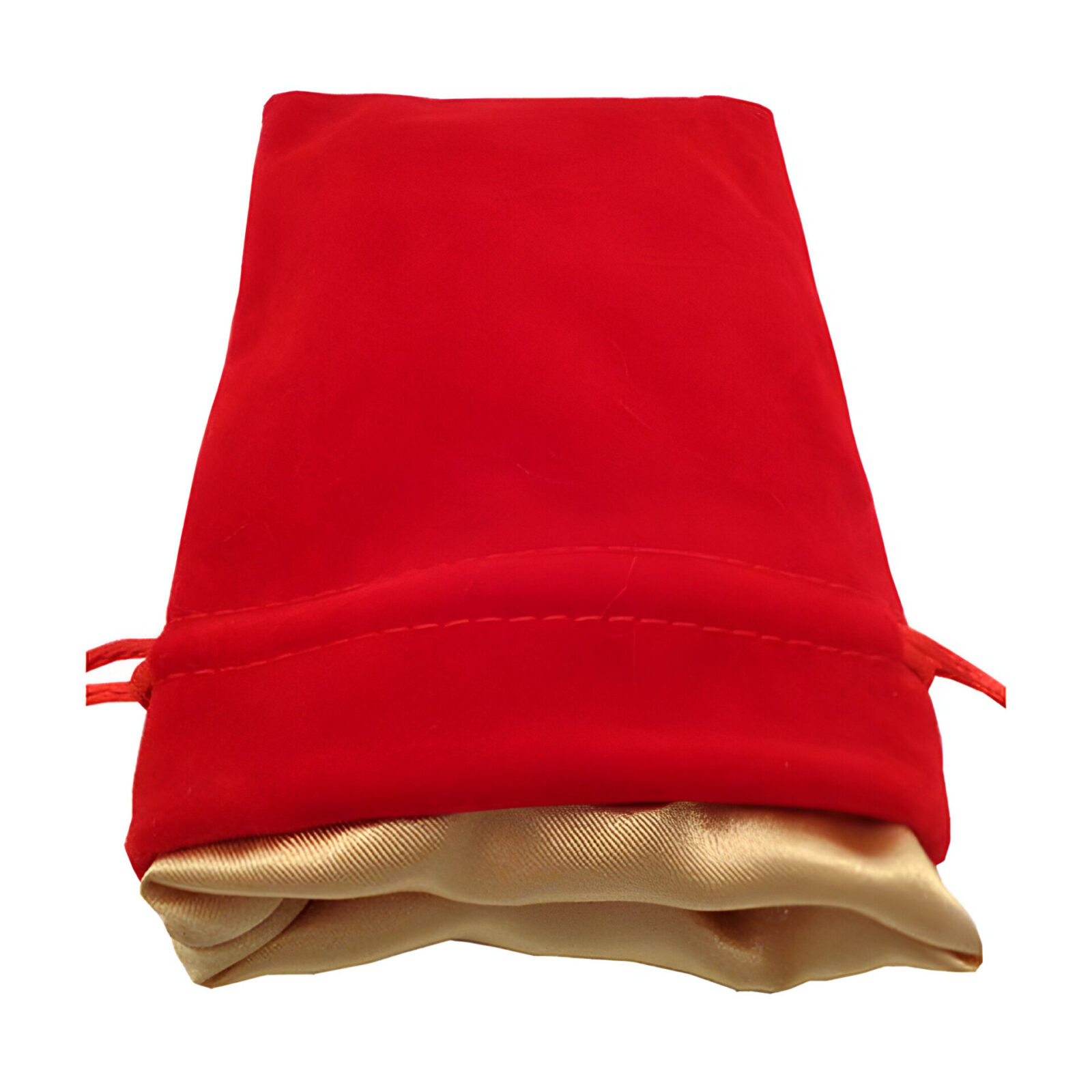 Fanroll – Small Velvet Dice Bag – Red w/ Gold Satin