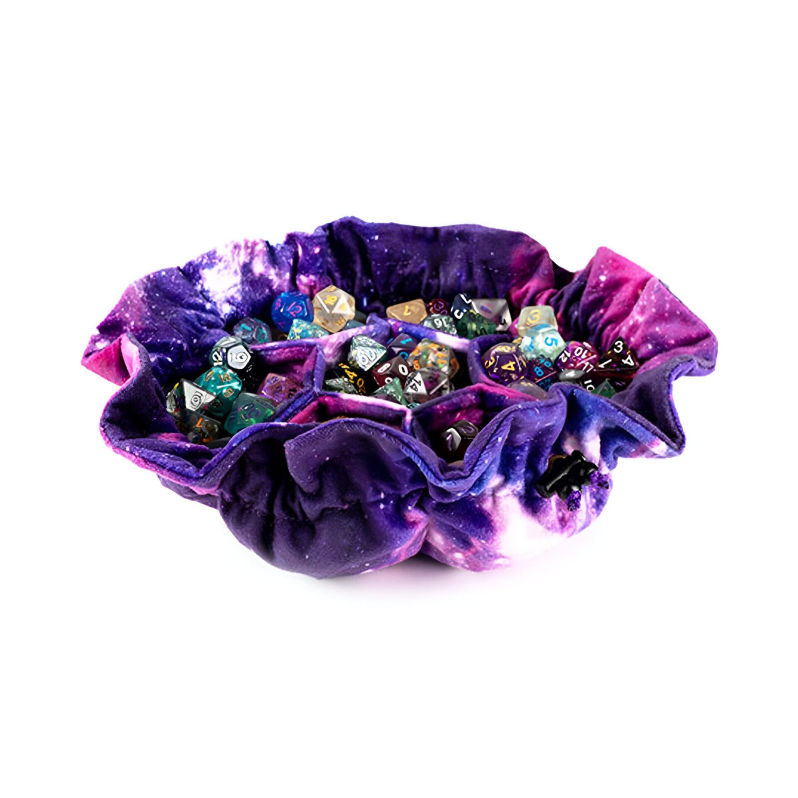 Fanroll – Velvet Compartment Dice Bag with Pockets – Nebula