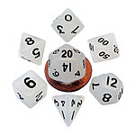 Fanroll – 10mm Mini Polyhedral Dice set – Glow Clear