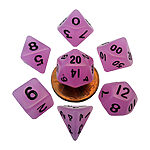 Fanroll – 10mm Mini Polyhedral Dice set – Glow Purple