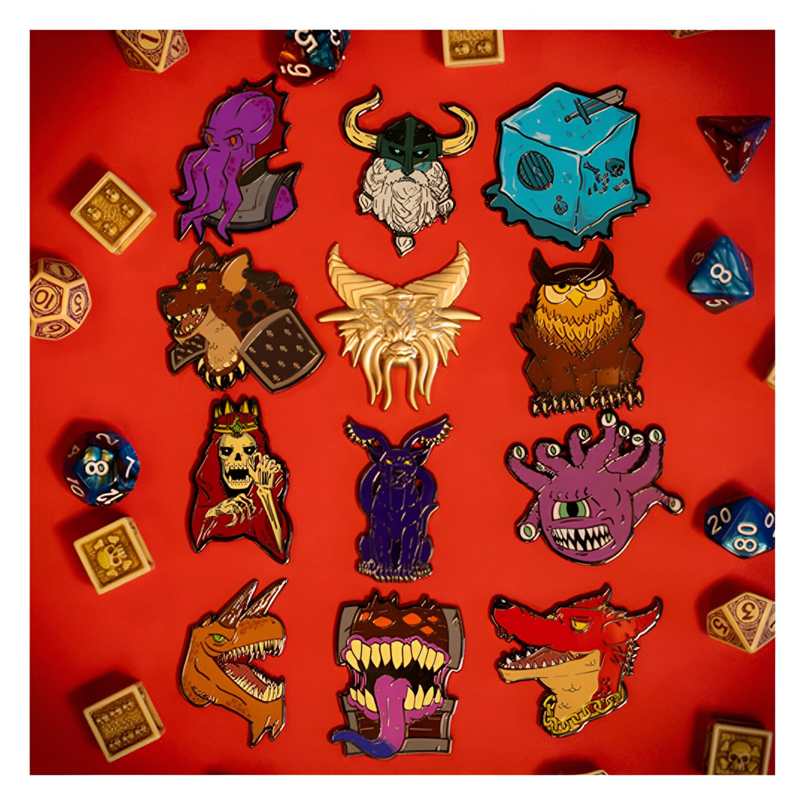 Dungeons & Dragons – 50th Anniversary Mystery Pins (12 Pcs)