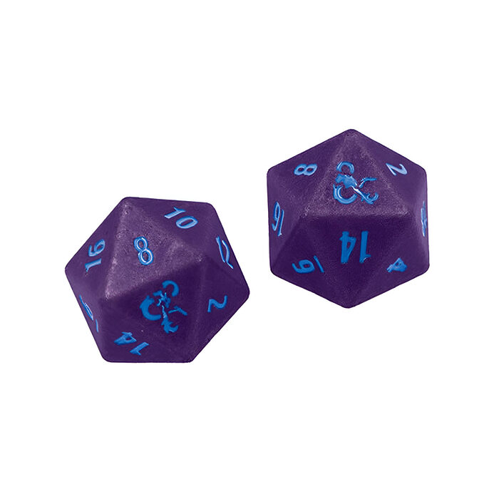 Ultra Pro – Dungeons & Dragons – 2 x D20 Heavy Metal Dice – Phandelver Campaign – Royal Purple and Sky Blue