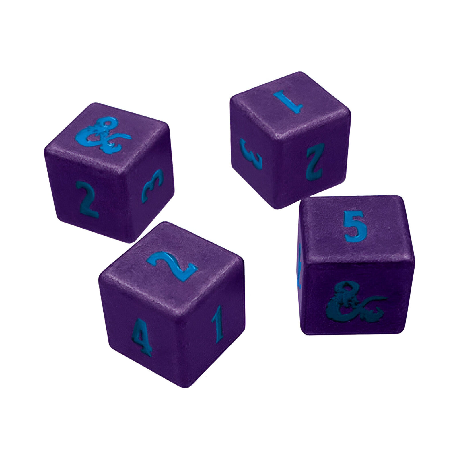 Ultra Pro – Dungeons & Dragons – 4 x D6 Heavy Metal Dice – Phandelver Campaign – Royal Purple and Sky Blue