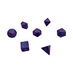 Ultra Pro – Dungeons & Dragons – 7 x RPG Heavy Metal Dice – Phandelver Campaign – Royal Purple and Sky Blue