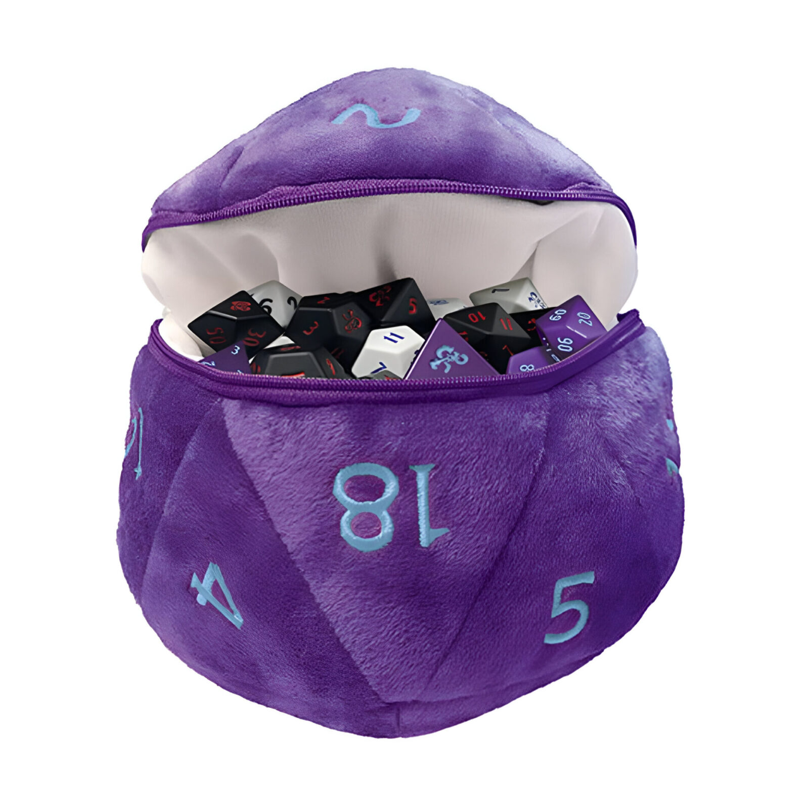 Ultra Pro – Dungeons & Dragons – D20 Plush Dice Bag – Phandelver Campaign – Royal Purple and Sky Blue