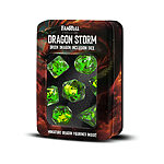 Fanroll – Dragon Storm Inclusion Resin Dice Set – Green Dragon