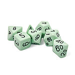 Chessex – Opaque Pastel Polyhedral 7 Dice Set – Green/Black