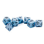 Chessex – Opaque Pastel Polyhedral 7 Dice Set – Blue/Black