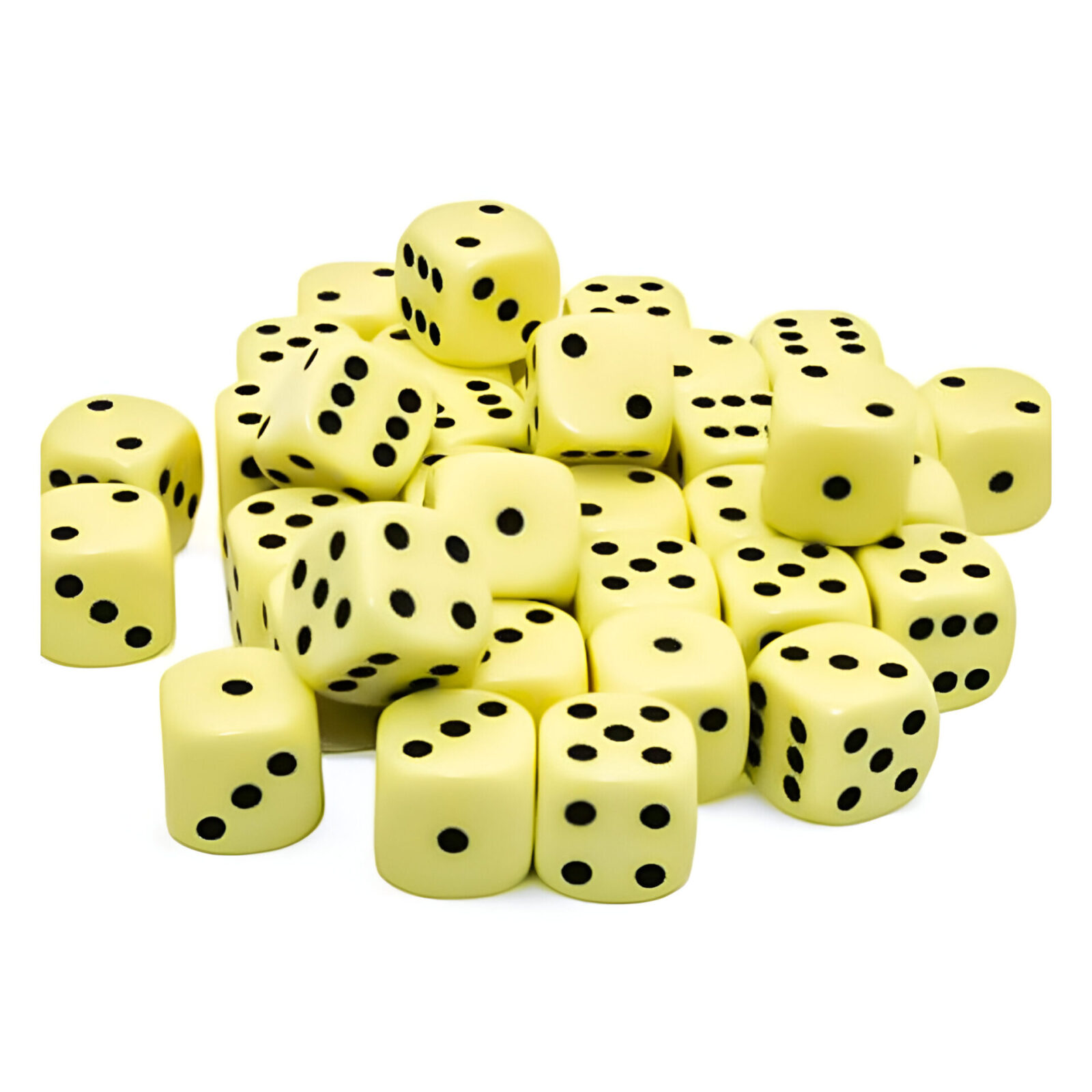 Chessex – Opaque Pastel 12mm D6 Dice Block – Yellow/Black