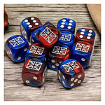 Chessex – Gemini WW2 16mm D6 Dice Block – United Kingdom Blue-Red/White