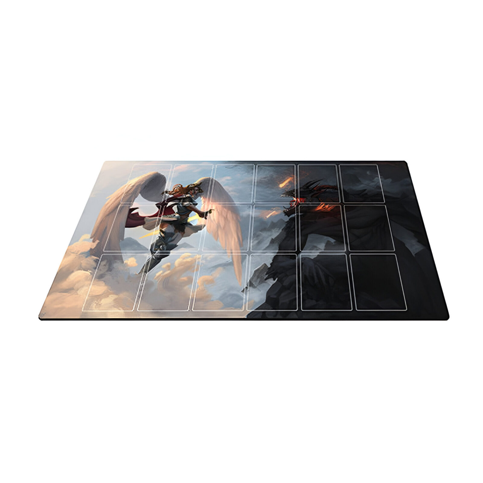 Neverrift TCG – Stitched Edge Playmat – Valkyrie & Fire Giant