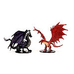 Wizkids – Pathfinder Battles: City of Lost Omens- Adult Red & Black Dragons Premium Figures