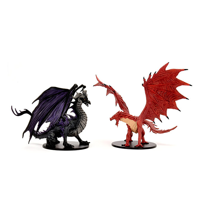 Wizkids – Pathfinder Battles: City of Lost Omens- Adult Red & Black Dragons Premium Figures