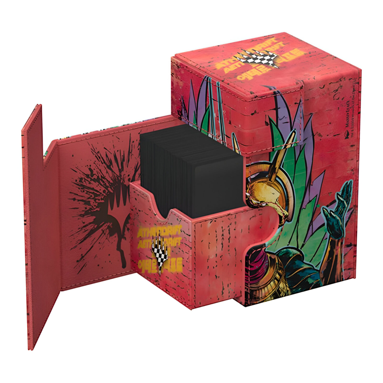 Ultimate Guard – Flip n Tray 100+ Xenoskin Deck Box – Magic: The Gathering – Aetherdrift – Design 2