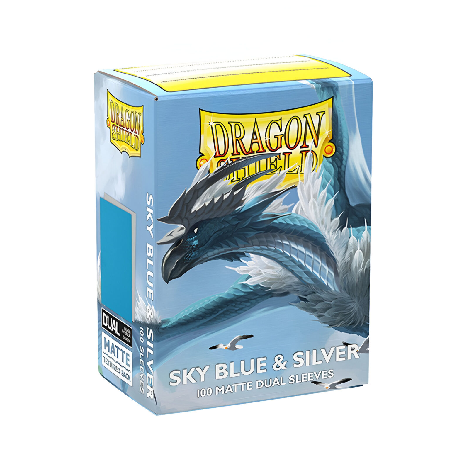 Dragon Shield – Dual Matte Art Standard Size Sleeves 100 Pack – Sky Blue and Silver