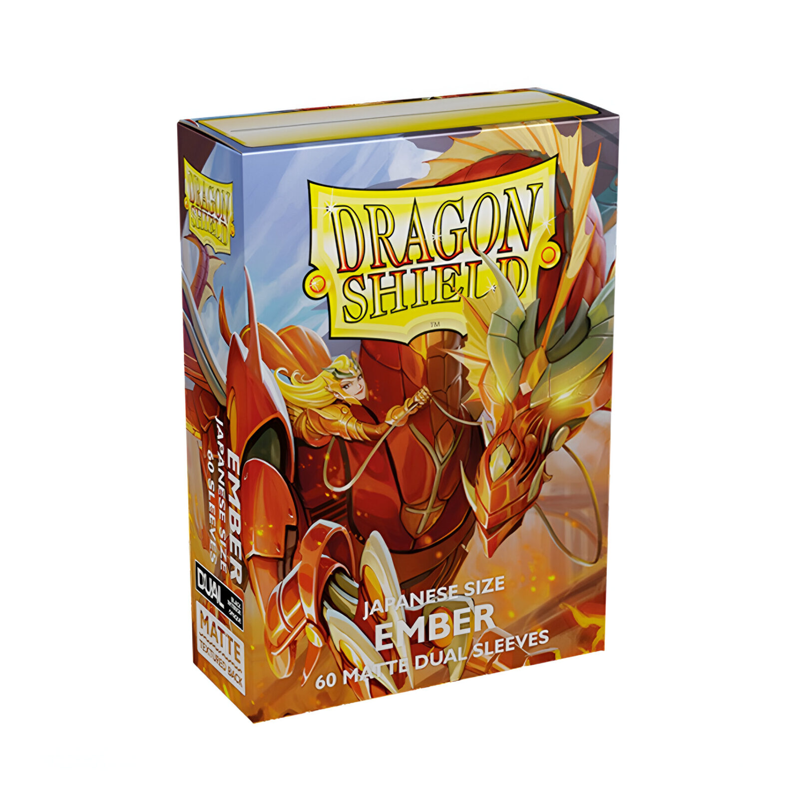 Dragon Shield – Dual Matte Japanese Size Sleeves 60 Pack – Ember
