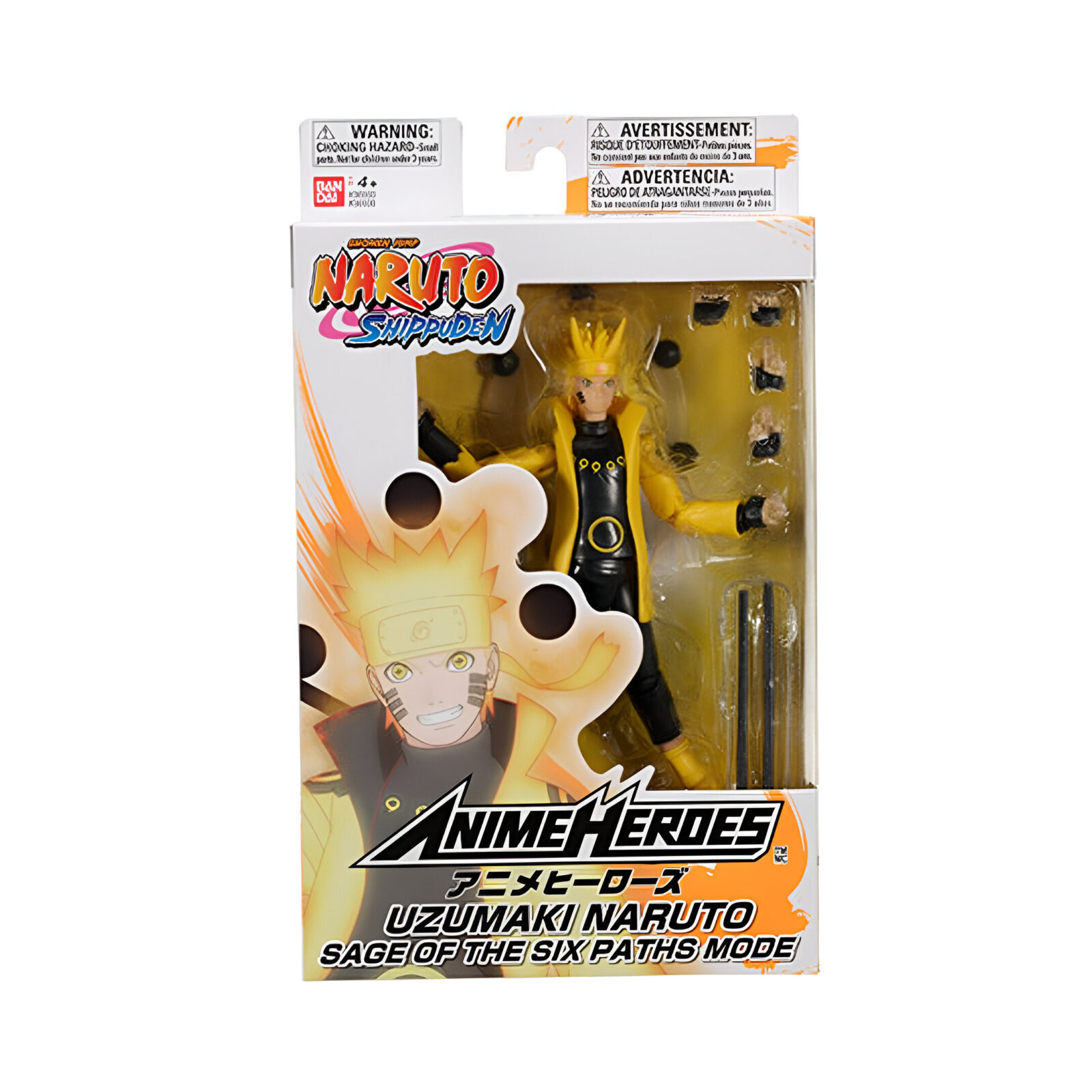 Anime Heroes – Naruto Shippuden – Uzumaki Naruto Sage of Six Paths Mode (6 Packs)