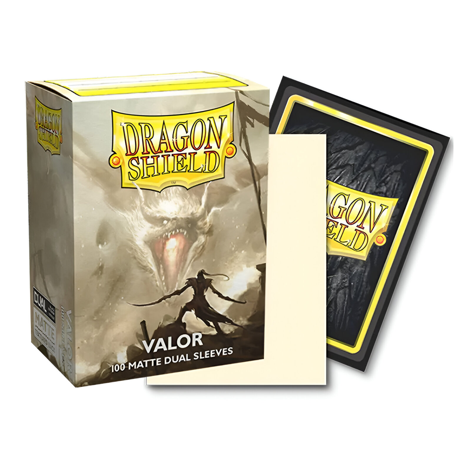 Dragon Shield – Dual Matte Standard Size Sleeves 100 Pack – Valor Cream 3