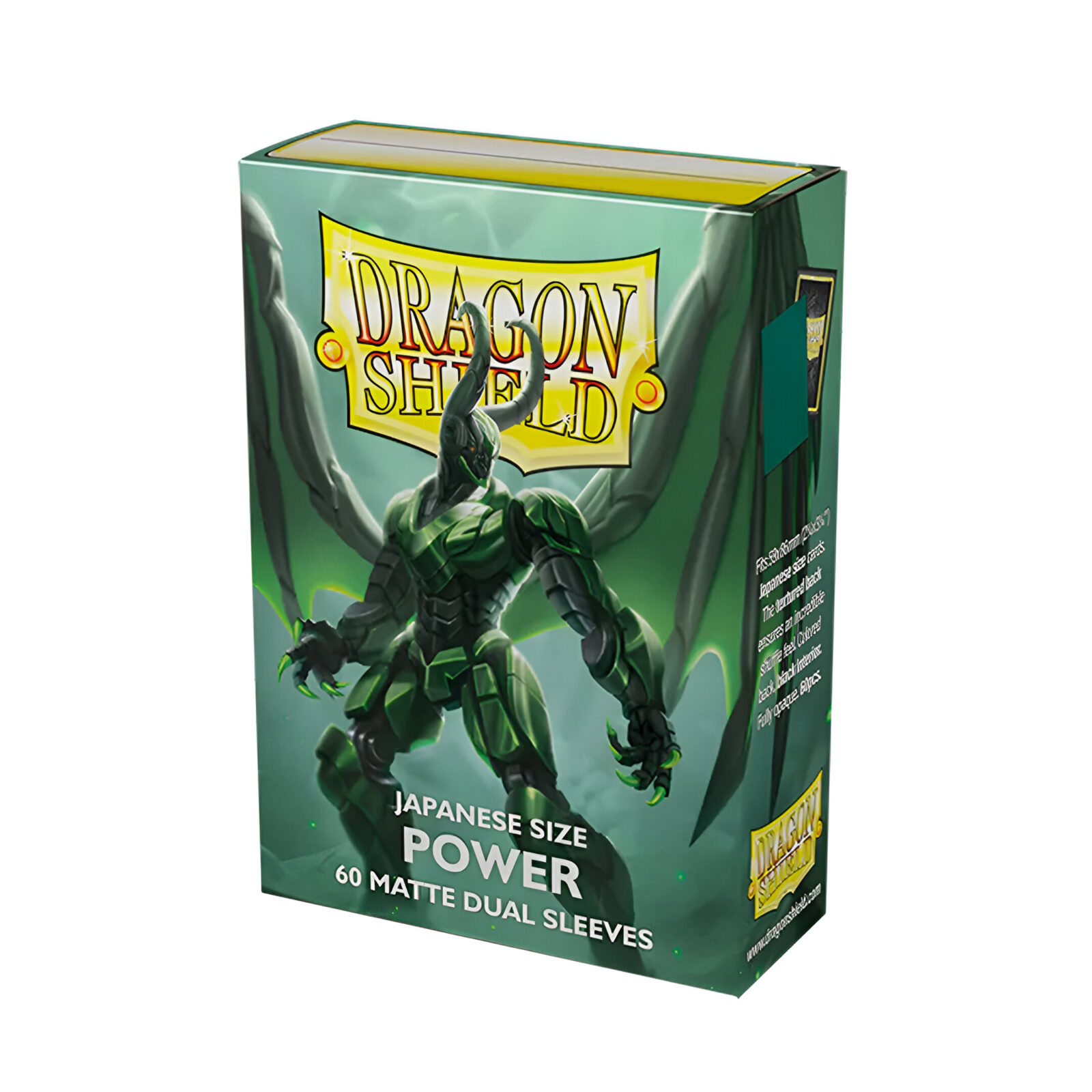 Dragon Shield – Dual Matte Japanese Size Sleeves 60 Pack – Limited Edition Metallic Power Green